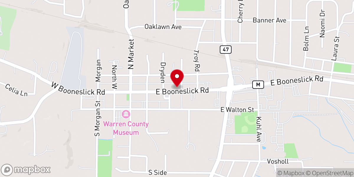 Map showing location of Friedens United Church-Christ