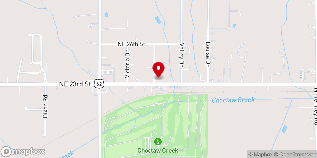 Map showing location of Bethel Missionary Baptist Church