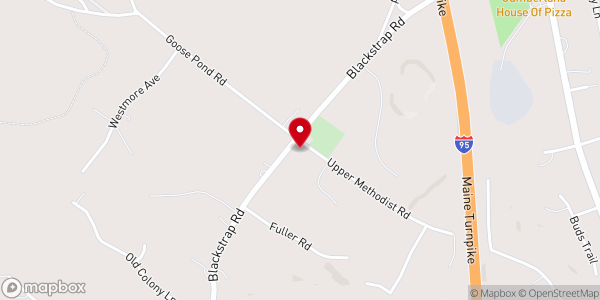 Map showing location of West Cumberland United Methodist Church
