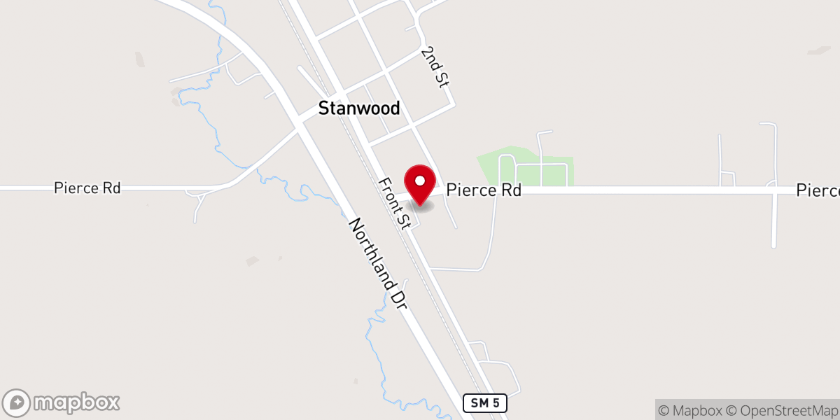 Map showing location of Stanwood First Methodist Church-Twelve Baskets - Food Pantry
