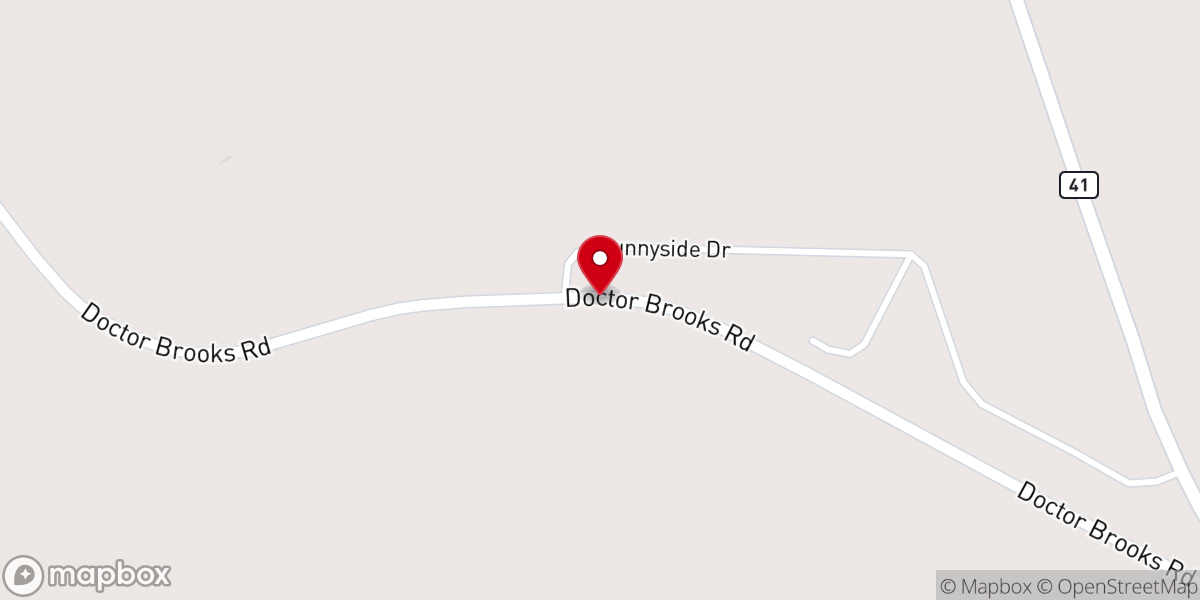 Map showing location of Mount Olive Church