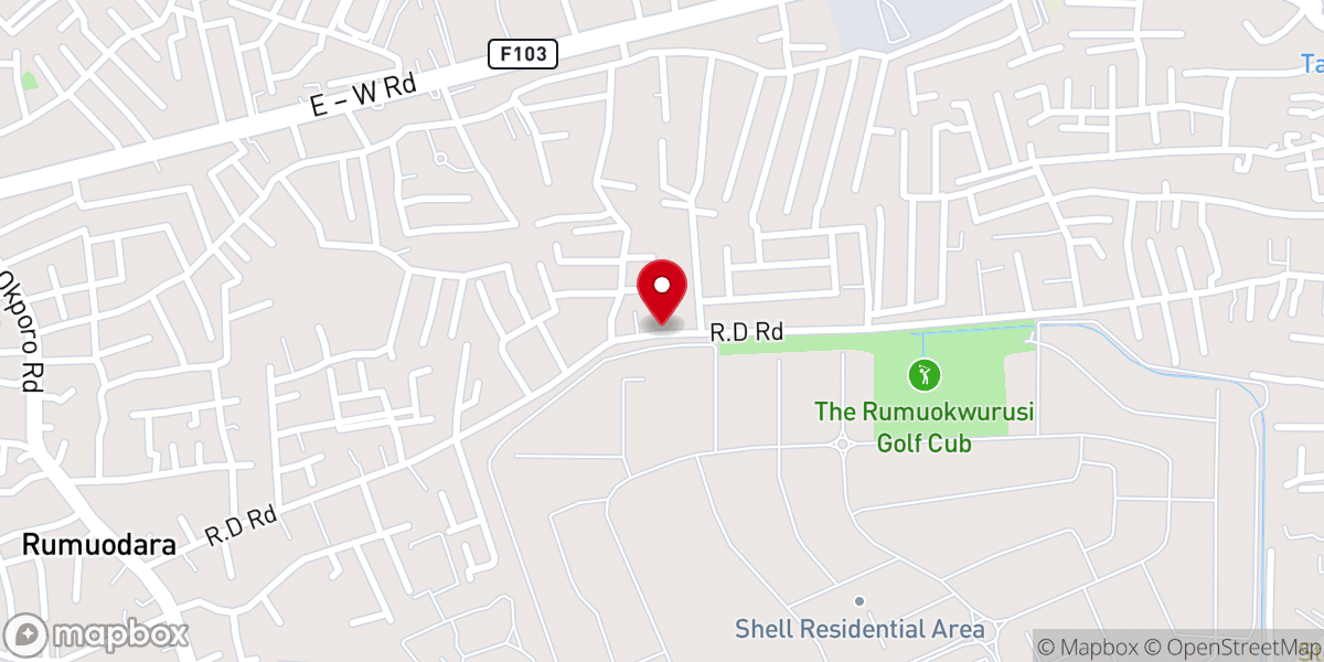 Map showing location of RCCG Dominion Towers