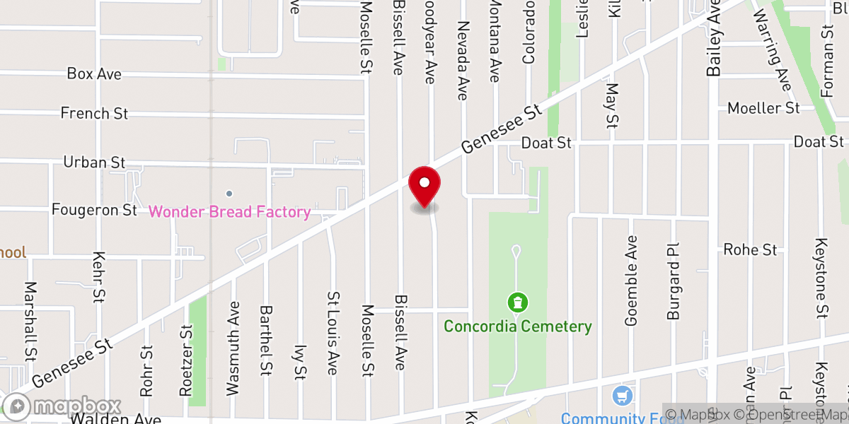 Map showing location of Gethsemane Full Gospel Church Inc