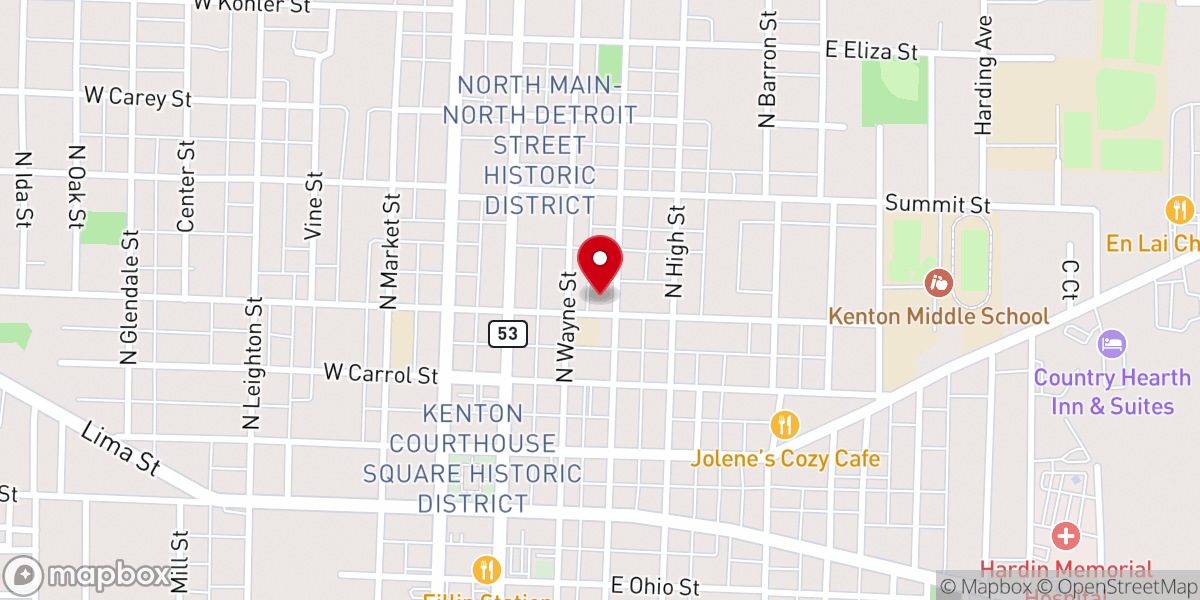 Map showing location of Immaculate Conception Church