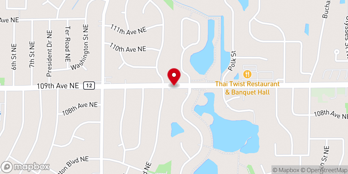 Map showing location of Hubbard Ministries