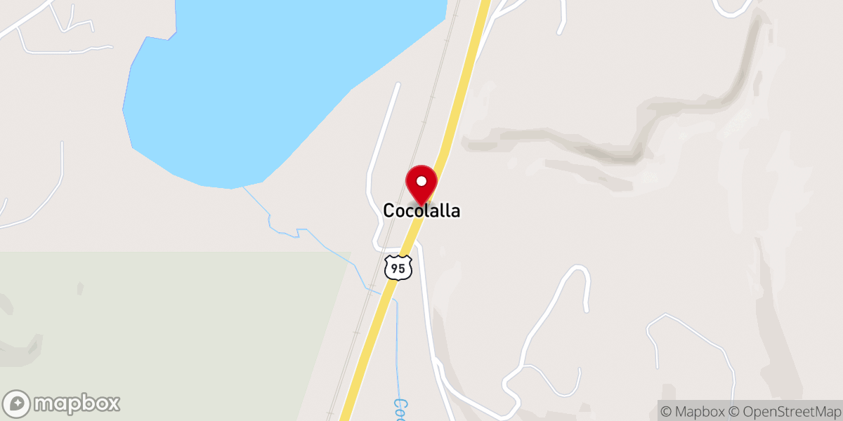 Map showing location of Cocolalla