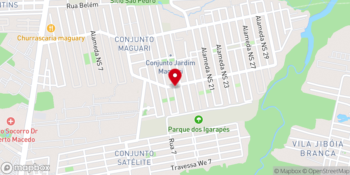 Map showing location of IGREJA BATISTA JARDIM MAGUARI