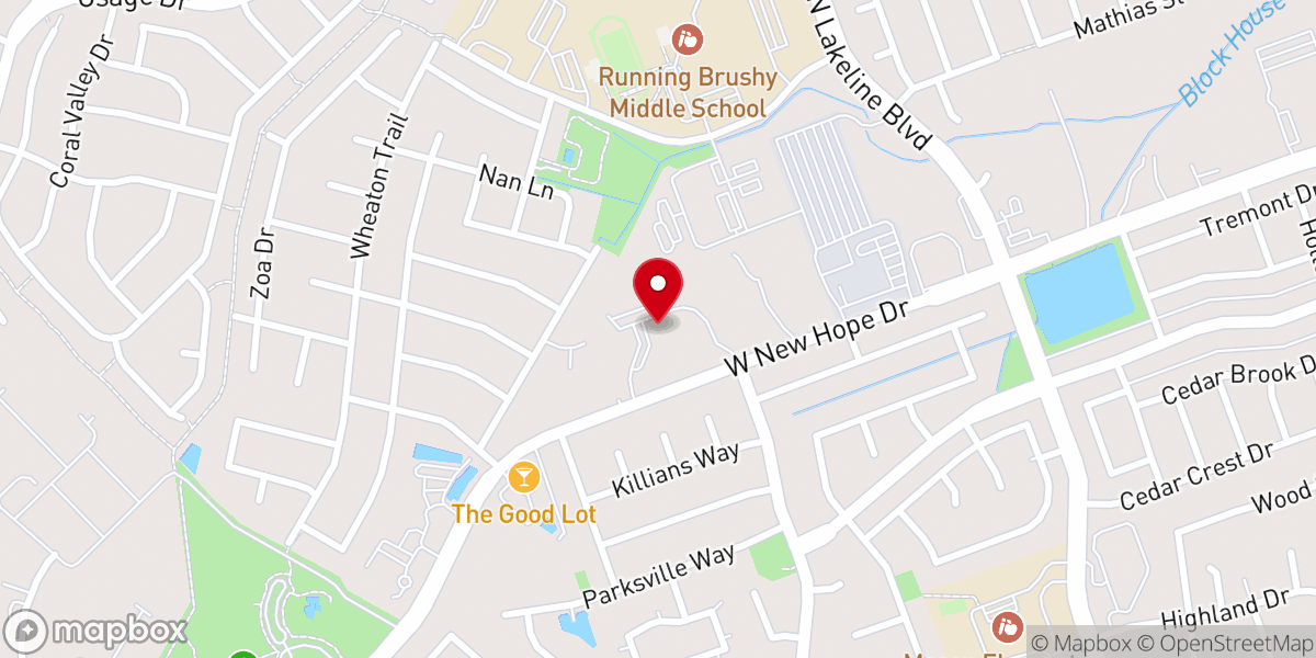 Map showing location of New Birth Community Baptist Church