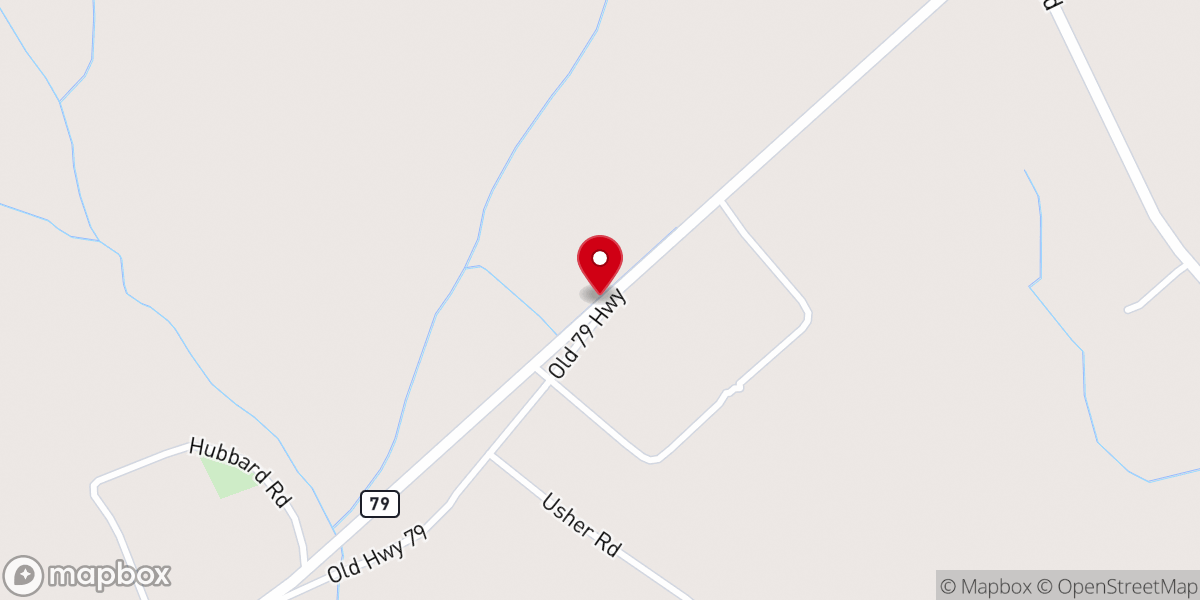 Map showing location of Newhill Freewill Baptist Church