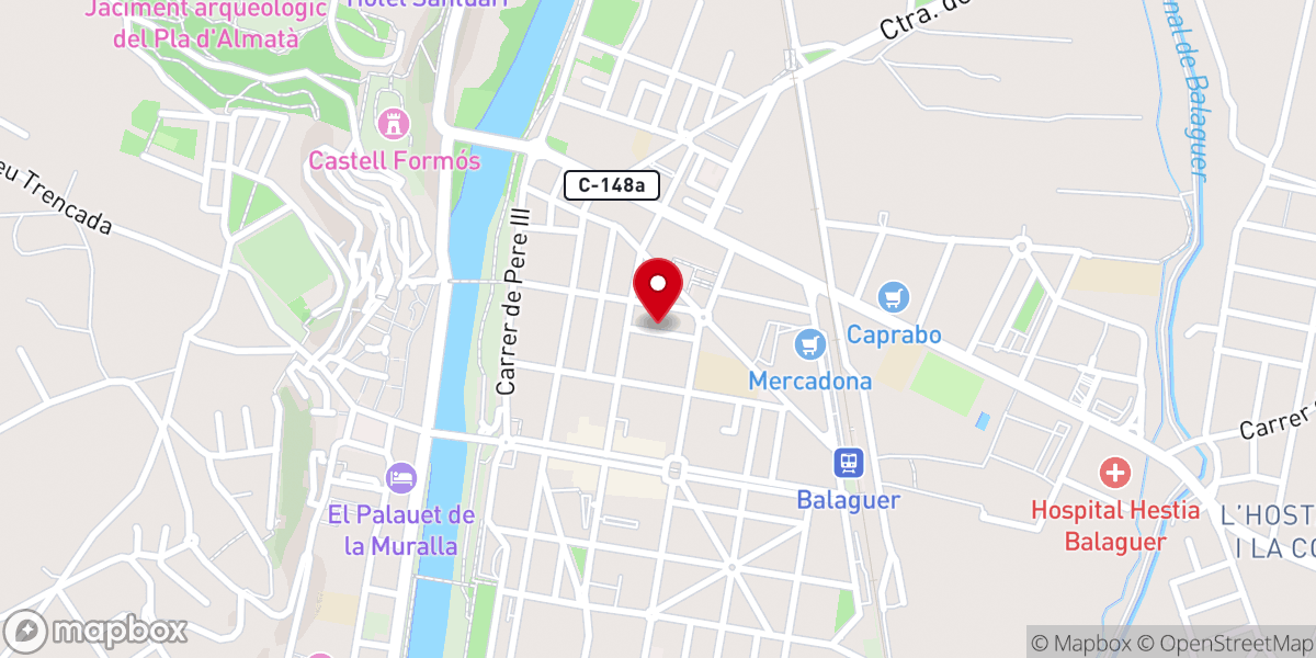 Map showing location of Parroquia de Santa María - Balaguer