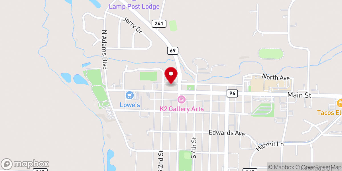 Map showing location of Quantum Heart Church