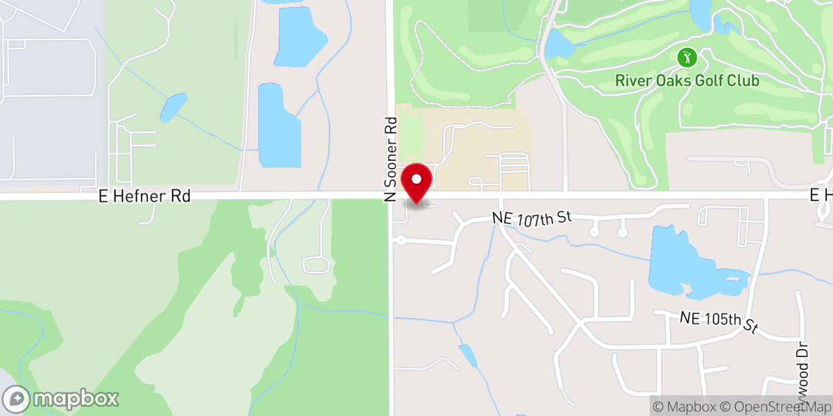 Map showing location of Church of Christ at Oakdale