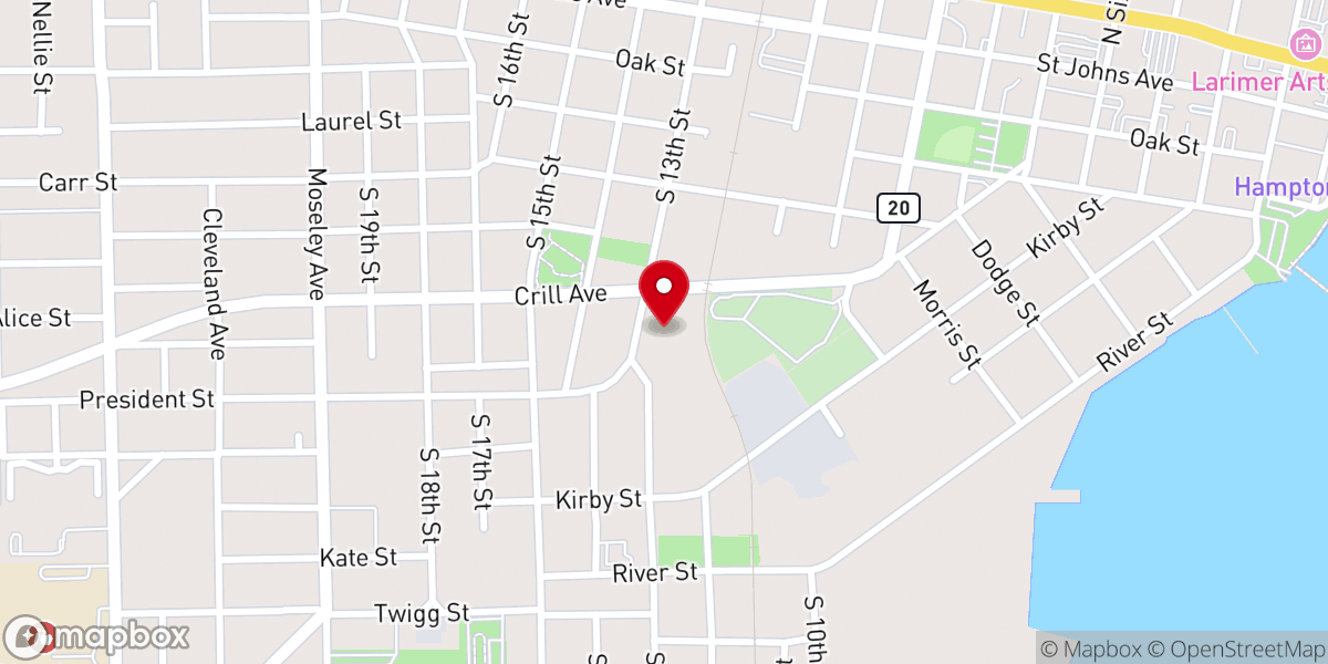 Map showing location of GFWC Woman's Club of Palatka