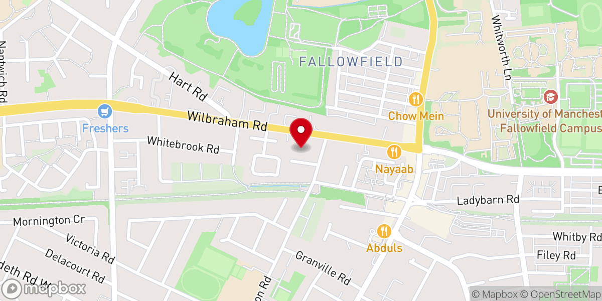Map showing location of Hebron Pentecostal Church Manchester