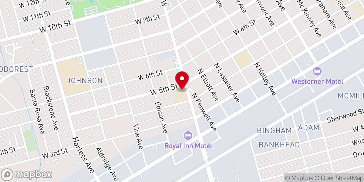 Map showing location of St. Johns Epicospal Church