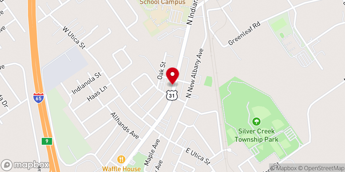 Map showing location of St. John Paul II Catholic School