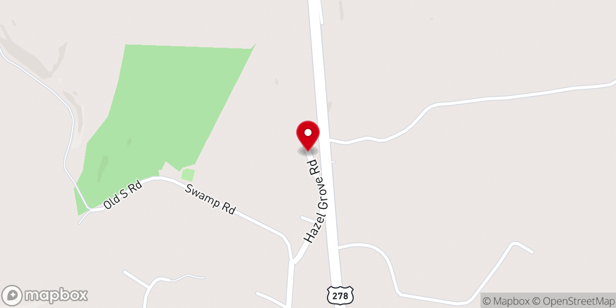 Map showing location of Hazel Grove Missionary Baptist