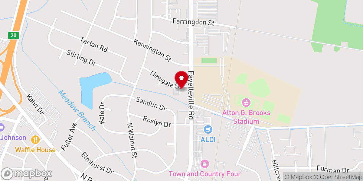 Map showing location of New Life Church