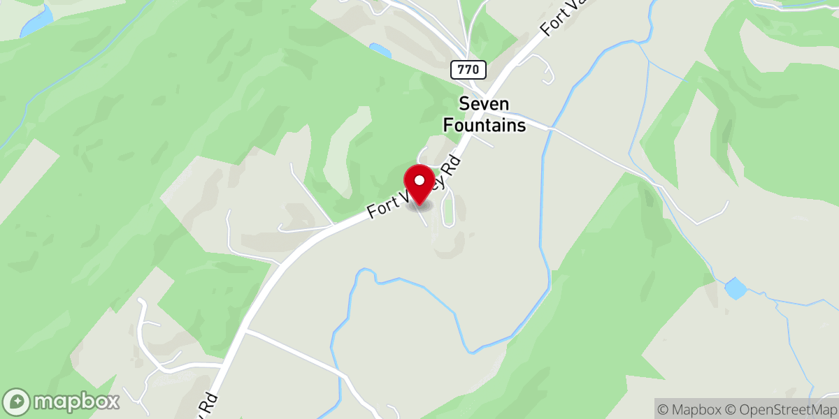 Map showing location of Dry Run Christian Church