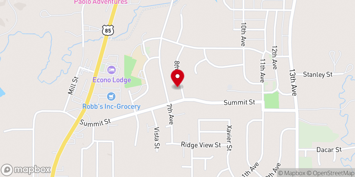 Map showing location of Summit Open Bible Fellowship