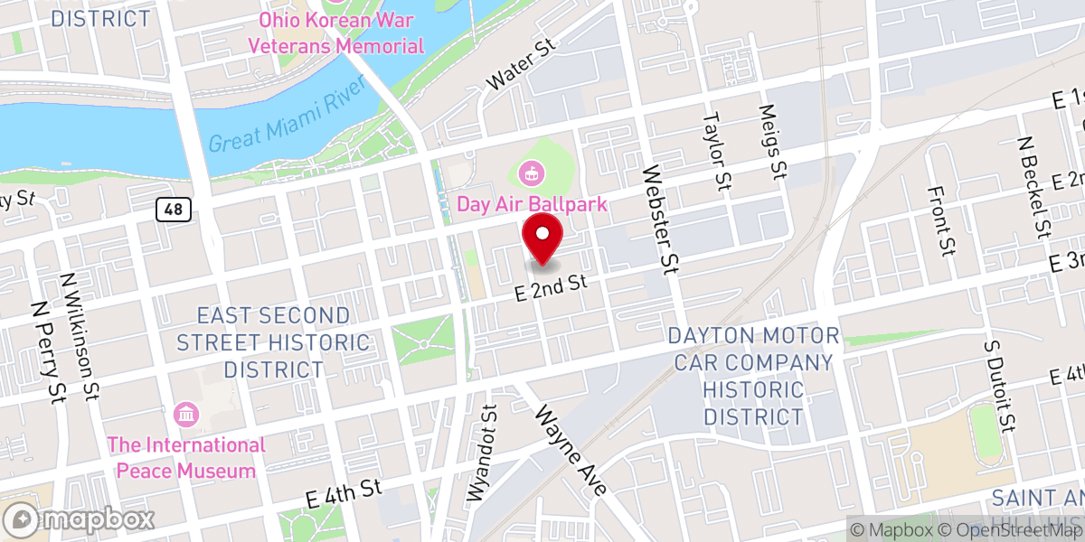 Map showing location of St. Joseph Catholic Church