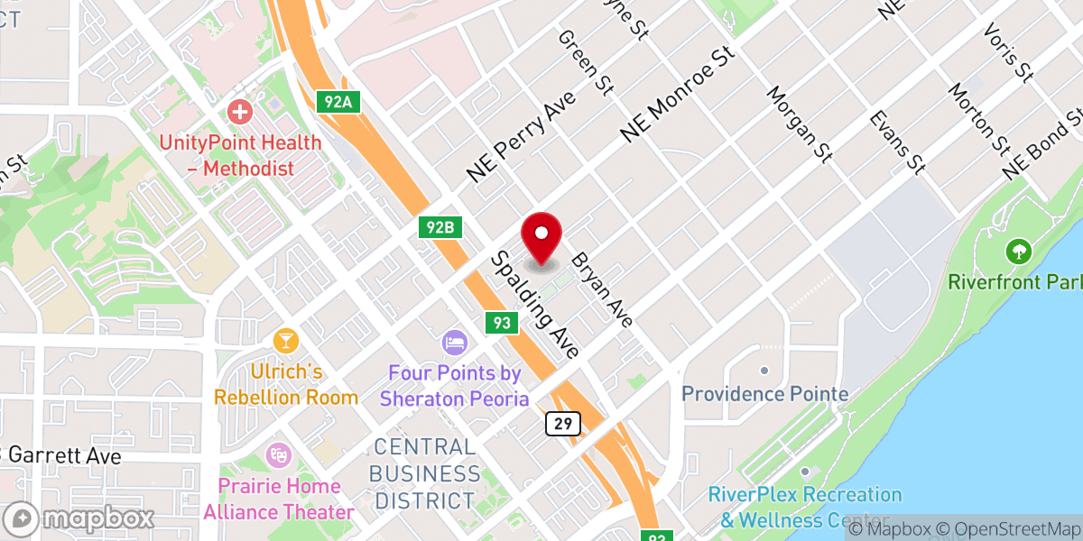 Map showing location of Cursillo-Tec Center