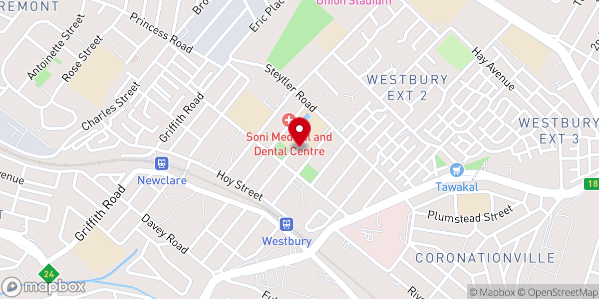 Map showing location of Pentecostal Evangelical Ministry