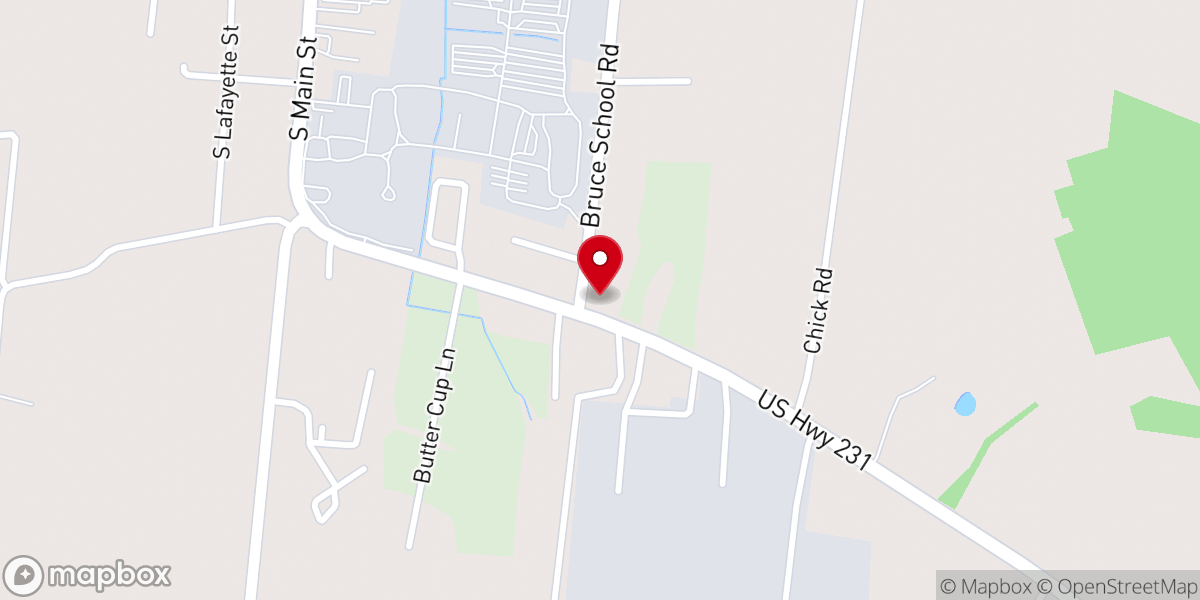 Map showing location of Bible Baptist Church