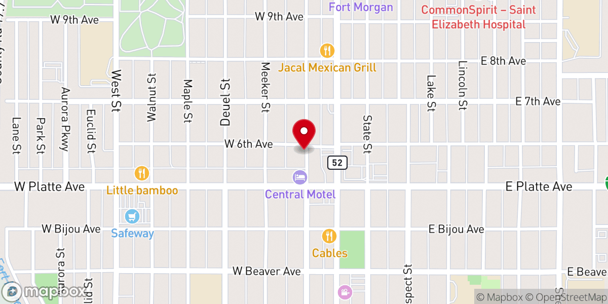 Map showing location of Shepherd of the Plains Lutheran