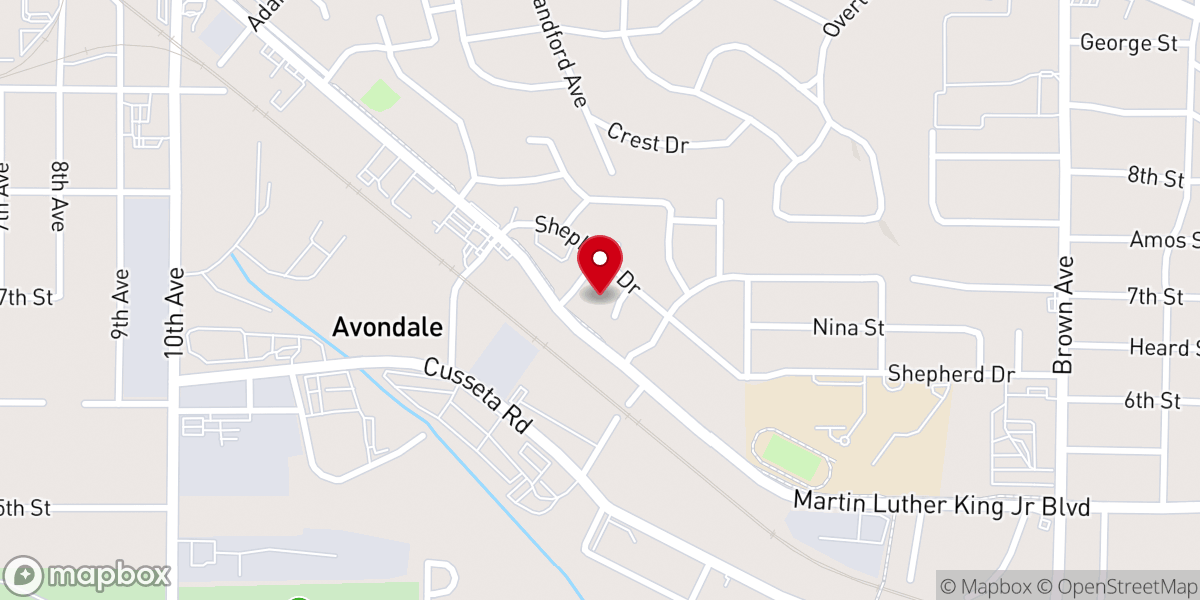 Map showing location of Mt Tabor Baptist Church