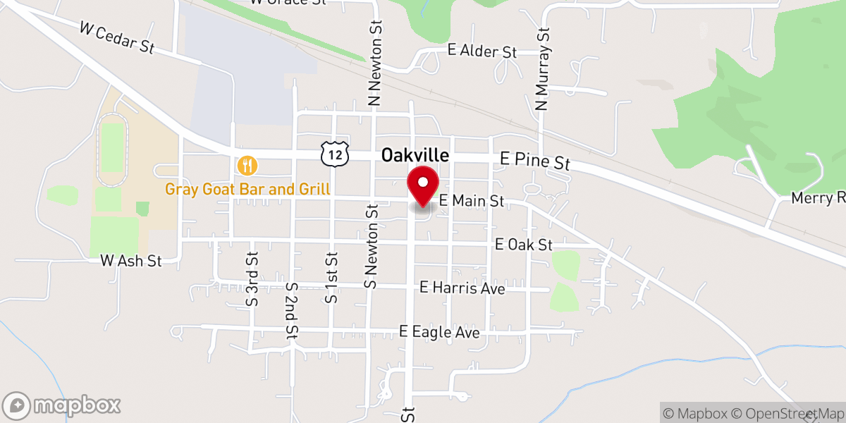 Map showing location of Oakville City Municipal Court