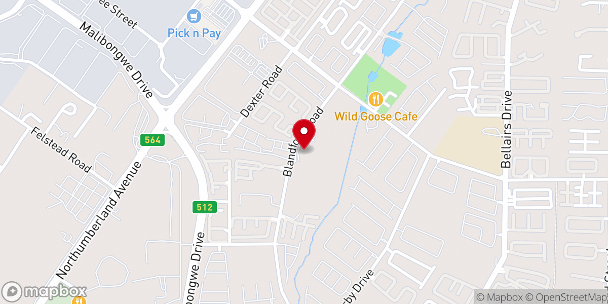 Map showing location of North Rand Methodist Church