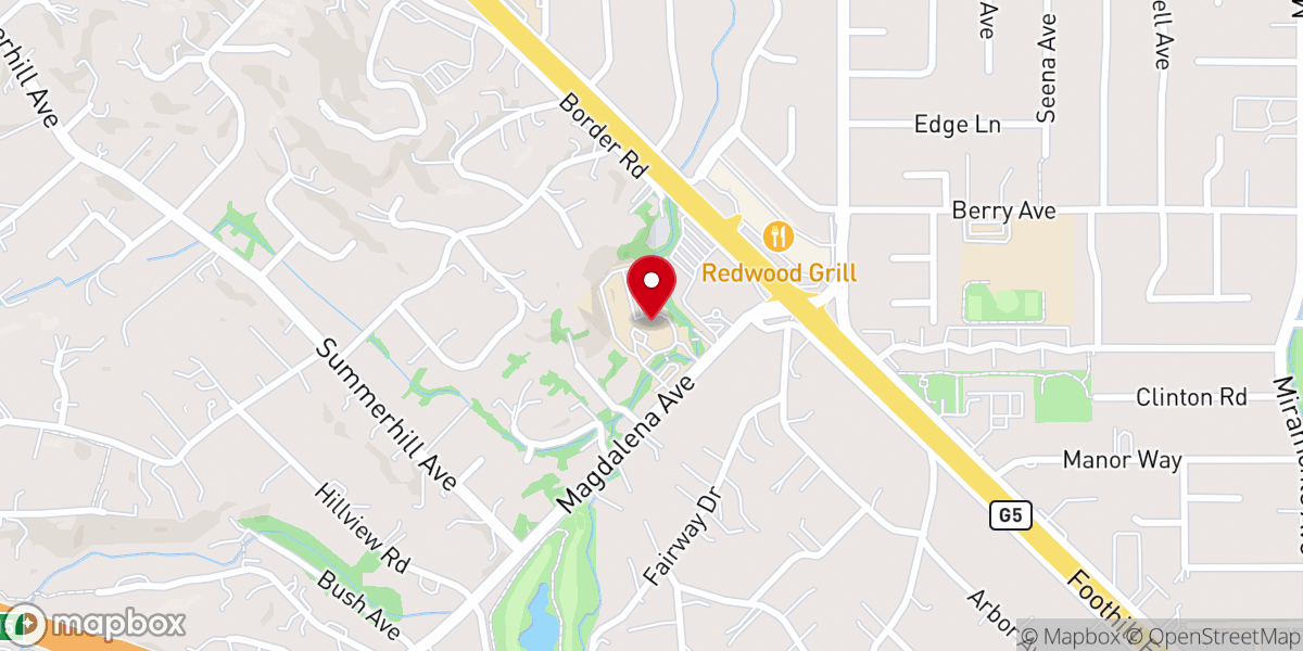 Map showing location of Bridges Community Church Los Altos