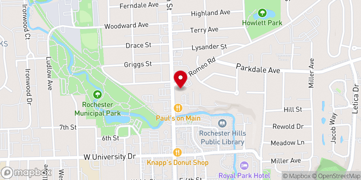 Map showing location of Phillip's Episcopal Church