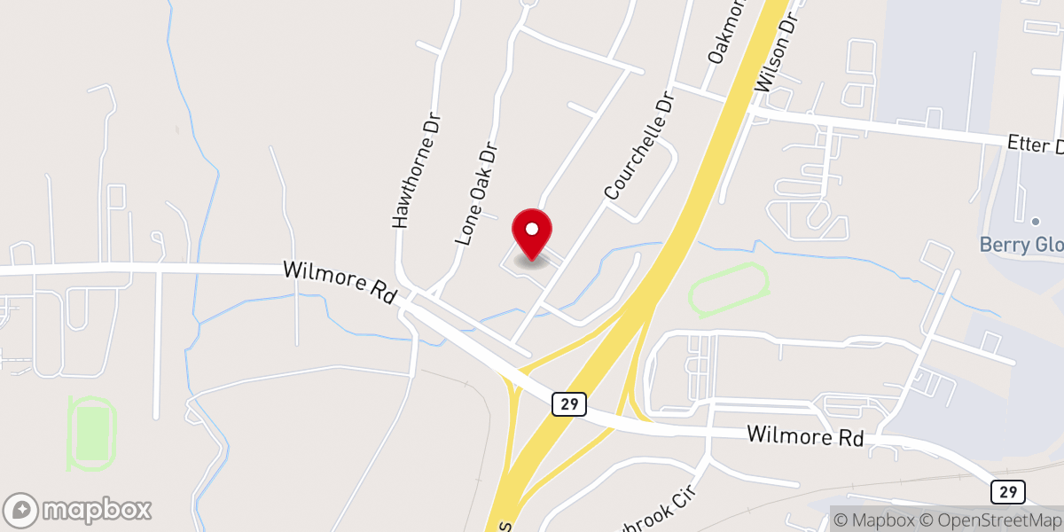 Map showing location of Jessamine Christian Church
