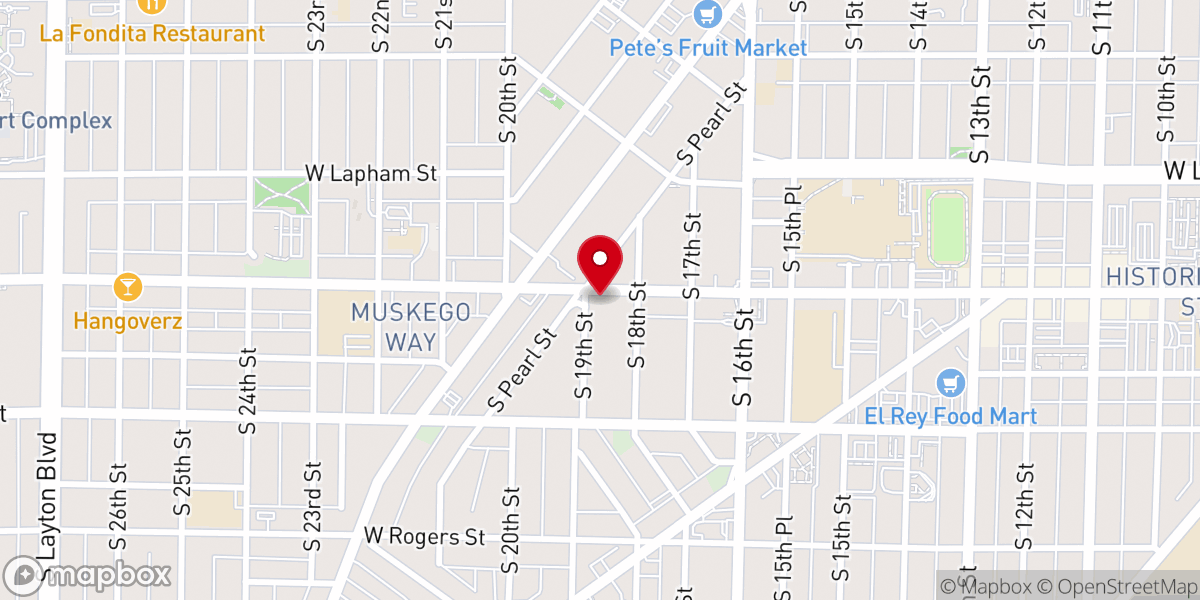 Map showing location of Mitchell Street First Pentecostal Church