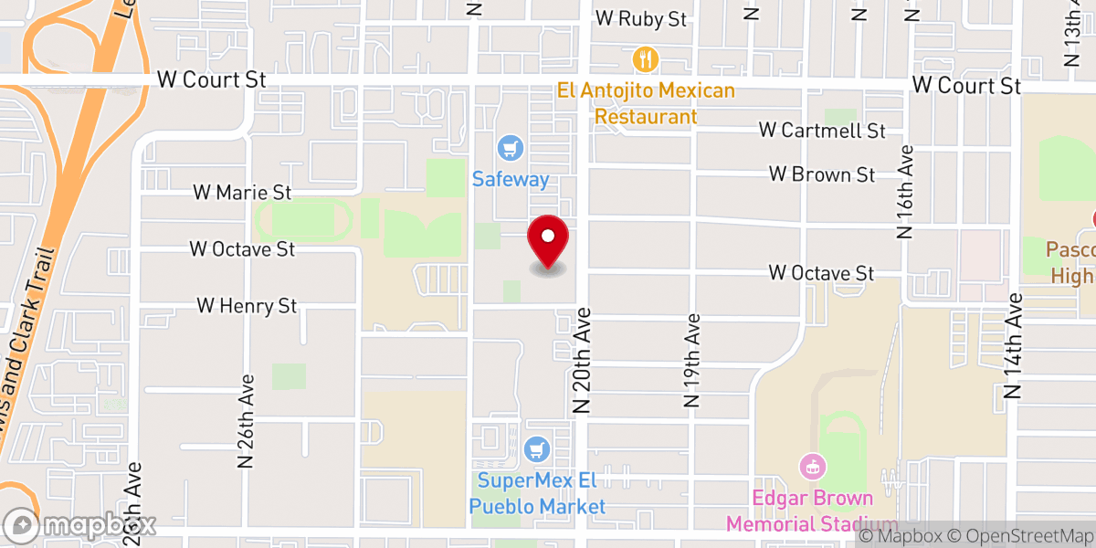 Map showing location of Emmanuel Baptist Church