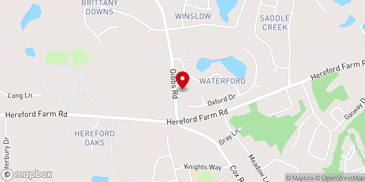 Map showing location of Evans Church of Christ