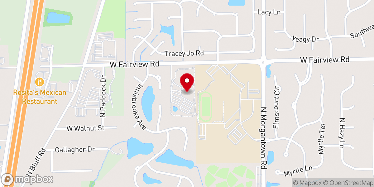 Map showing location of New Hope Church
