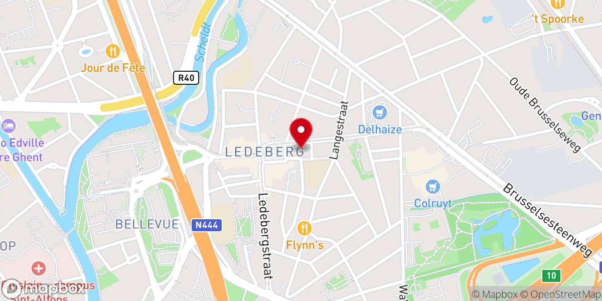 Map showing location of Sint-Lievenkerk