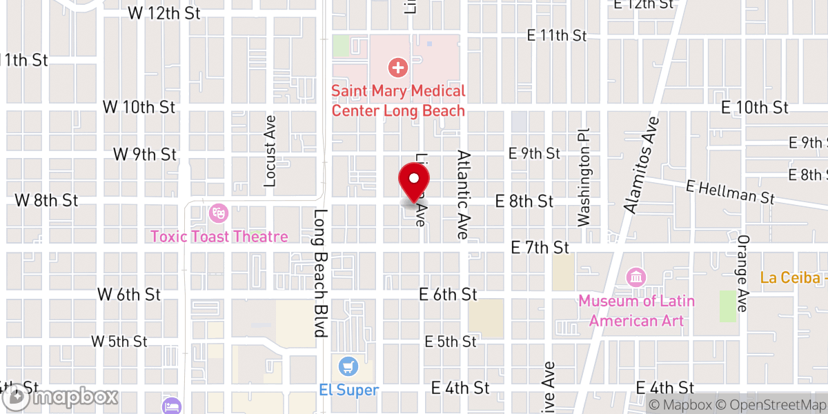 Map showing location of Trinity Lutheran Church