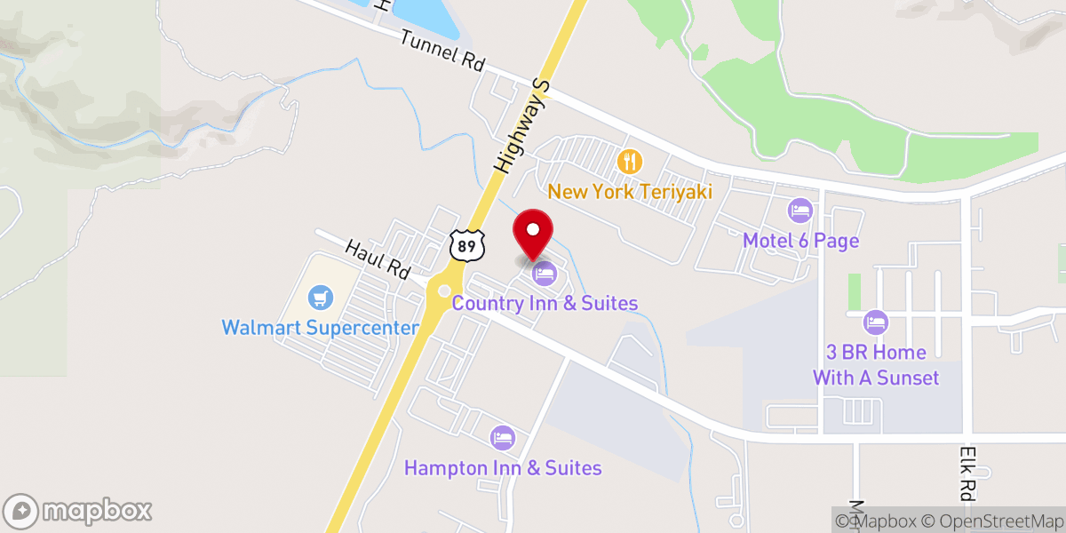 Map showing location of Country Inn & Suites by Radisson, Page, AZ