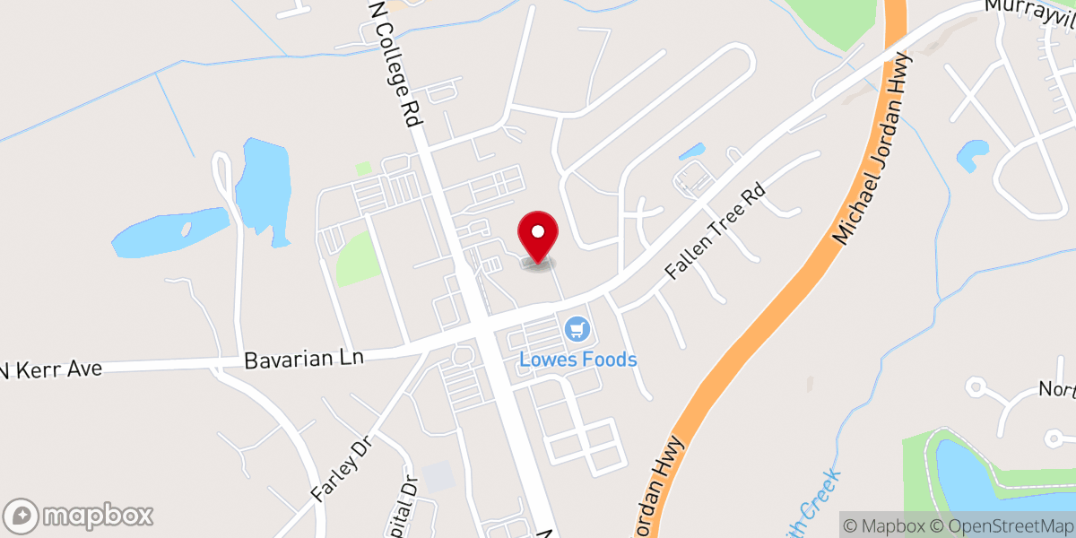 Map showing location of Fellowship Baptist Church