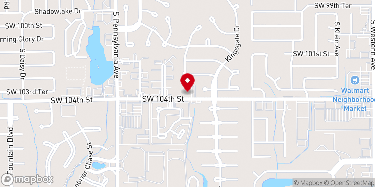 Map showing location of Holy Cross Lutheran Church