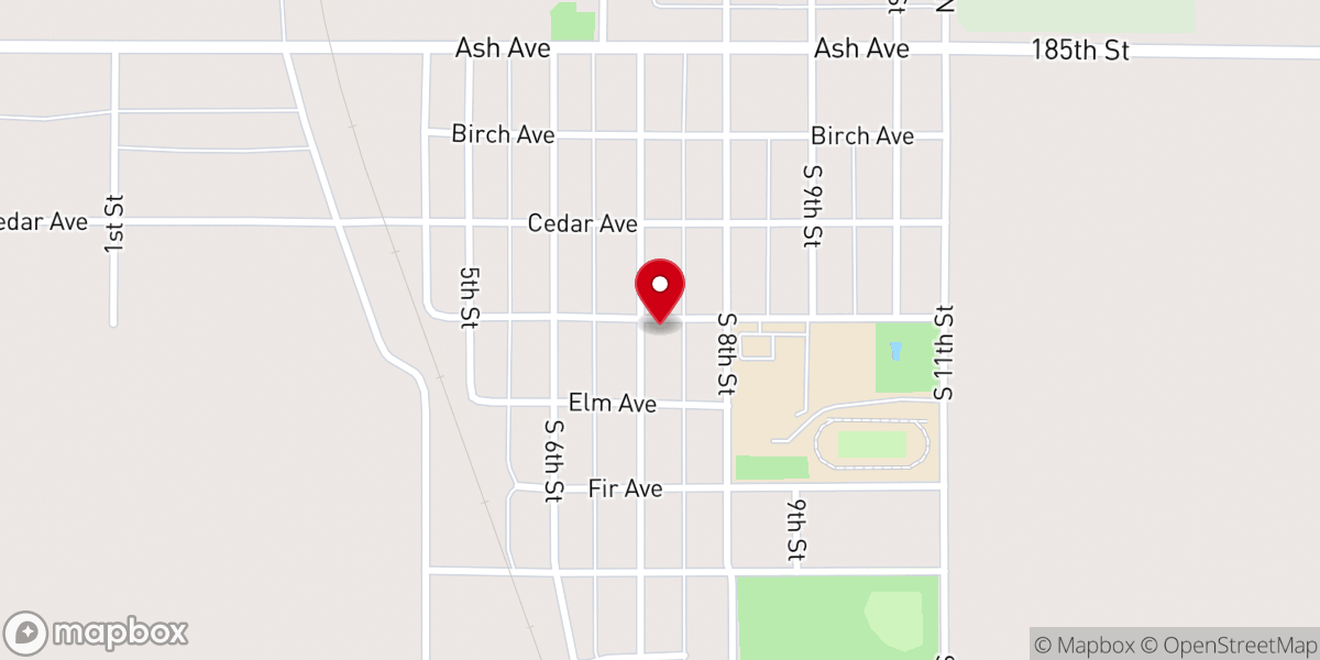Map showing location of Holy Cross Lutheran Church