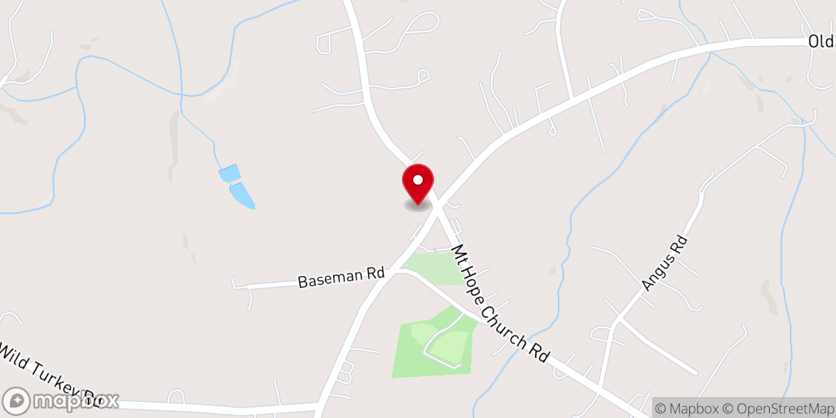 Map showing location of Mount Hope United Church of Christ Community Playground