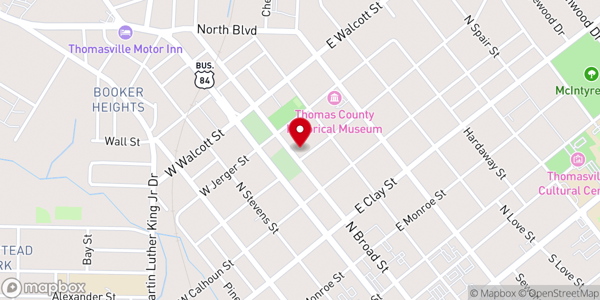 Map showing location of St Thomas Ame Church