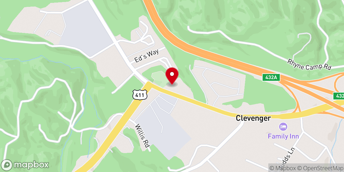 Map showing location of Open Door Union Church