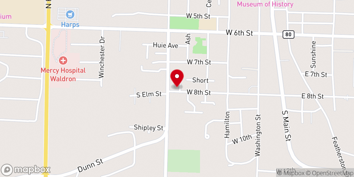 Map showing location of New Life Center Church