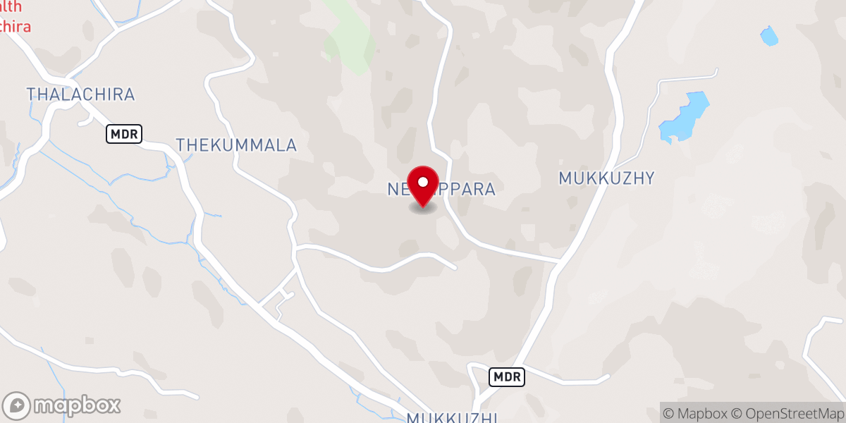 Map showing location of Church Of God In India, Nellippara